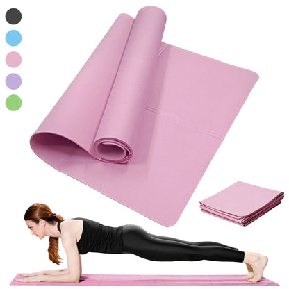 Premium Non-Slip Yoga Mat for Pilates and Fitness - Available in Multiple Thickness Options (3mm, 4mm, 6mm) - Ideal for Home Workouts and Travel