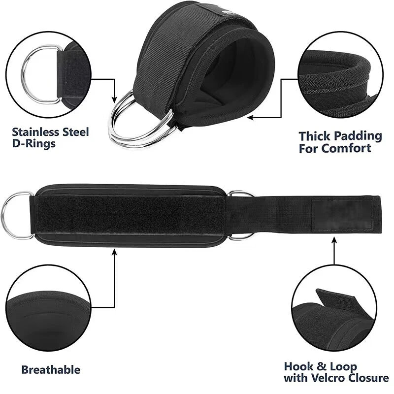 Ankle Straps Resistance Bands Set for Enhanced Hip and Glute Strengthening