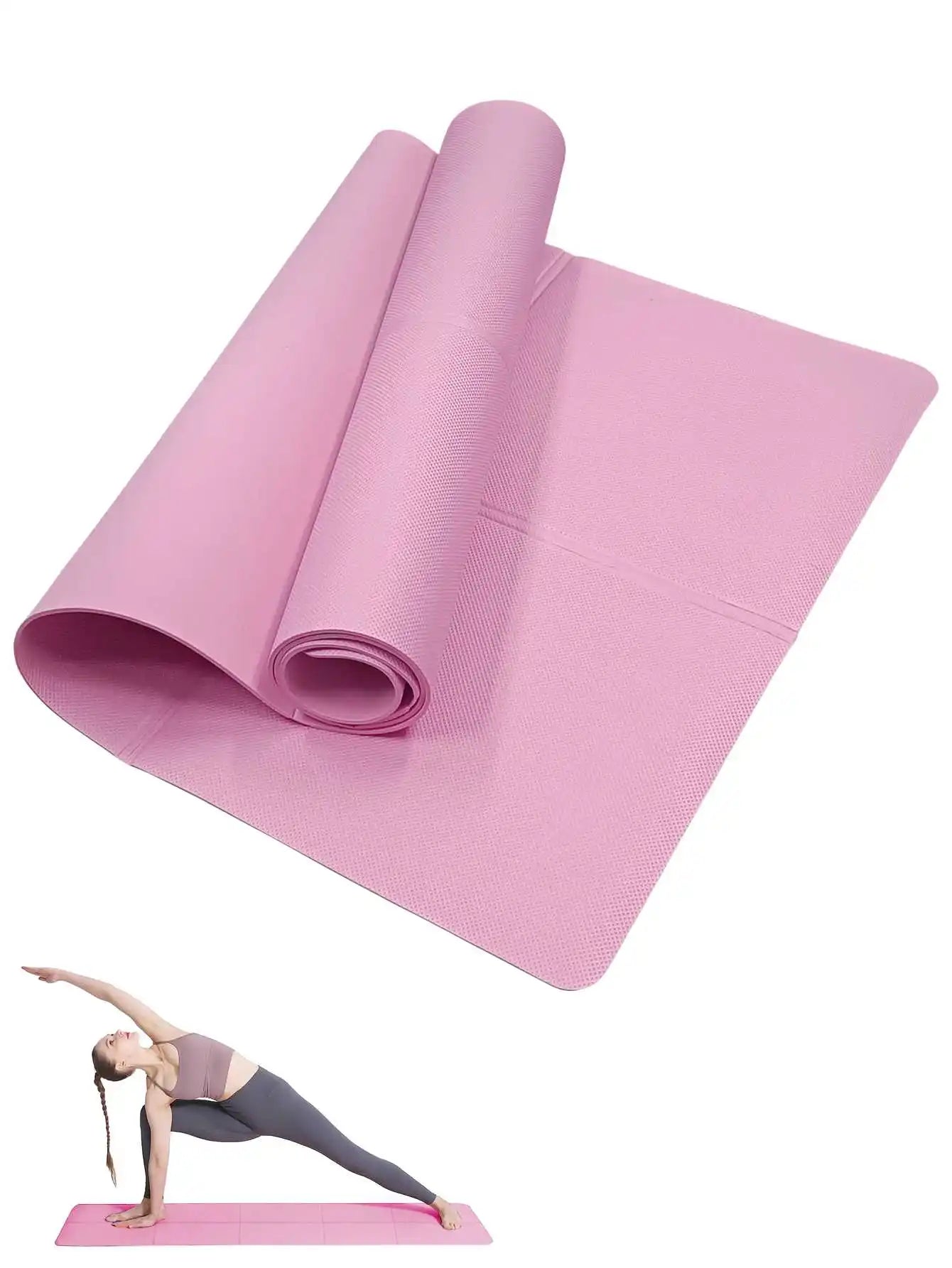 Premium Non-Slip Yoga Mat for Pilates and Fitness - Available in Multiple Thickness Options (3mm, 4mm, 6mm) - Ideal for Home Workouts and Travel