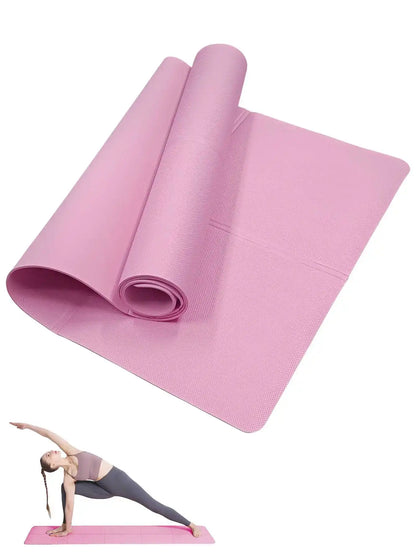 Premium Non-Slip Yoga Mat for Pilates and Fitness - Available in Multiple Thickness Options (3mm, 4mm, 6mm) - Ideal for Home Workouts and Travel
