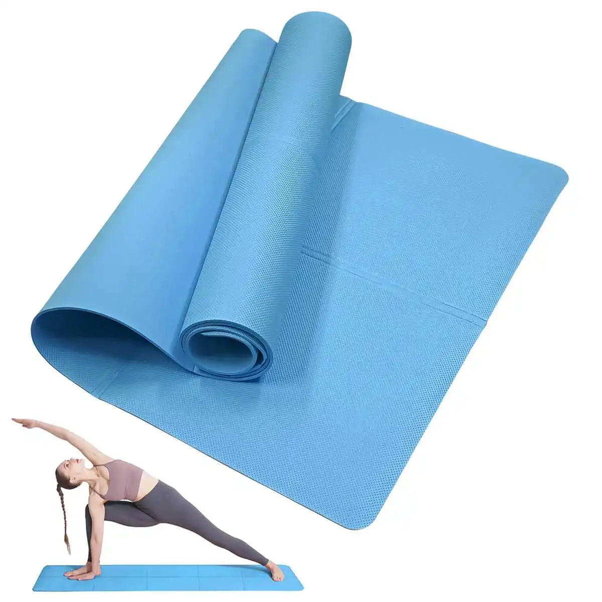 Premium Non-Slip Yoga Mat for Pilates and Fitness - Available in Multiple Thickness Options (3mm, 4mm, 6mm) - Ideal for Home Workouts and Travel
