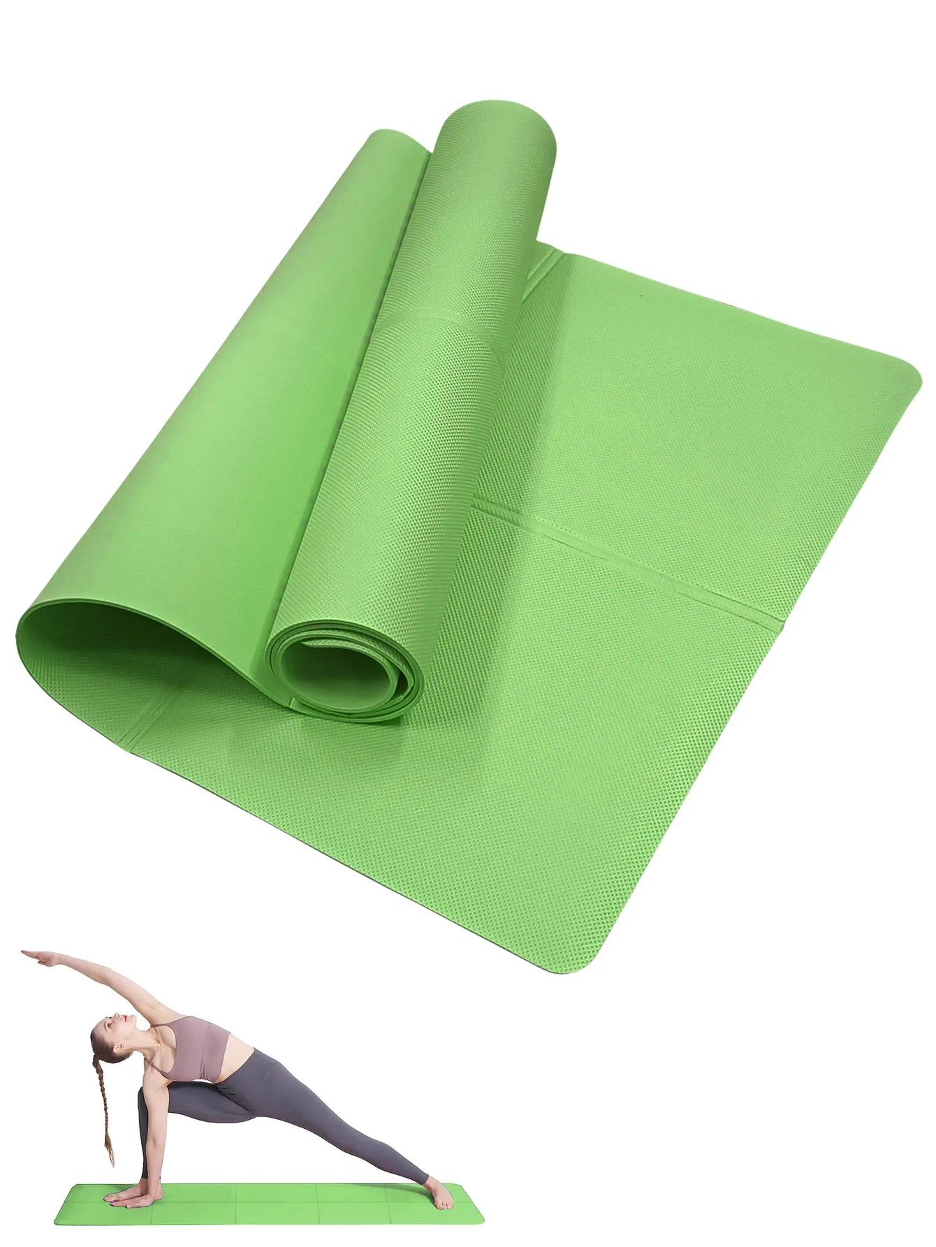 Premium Non-Slip Yoga Mat for Pilates and Fitness - Available in Multiple Thickness Options (3mm, 4mm, 6mm) - Ideal for Home Workouts and Travel