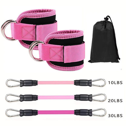 Ankle Straps Resistance Bands Set for Enhanced Hip and Glute Strengthening